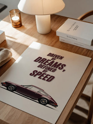 Porsche Auto seitlich Retro
