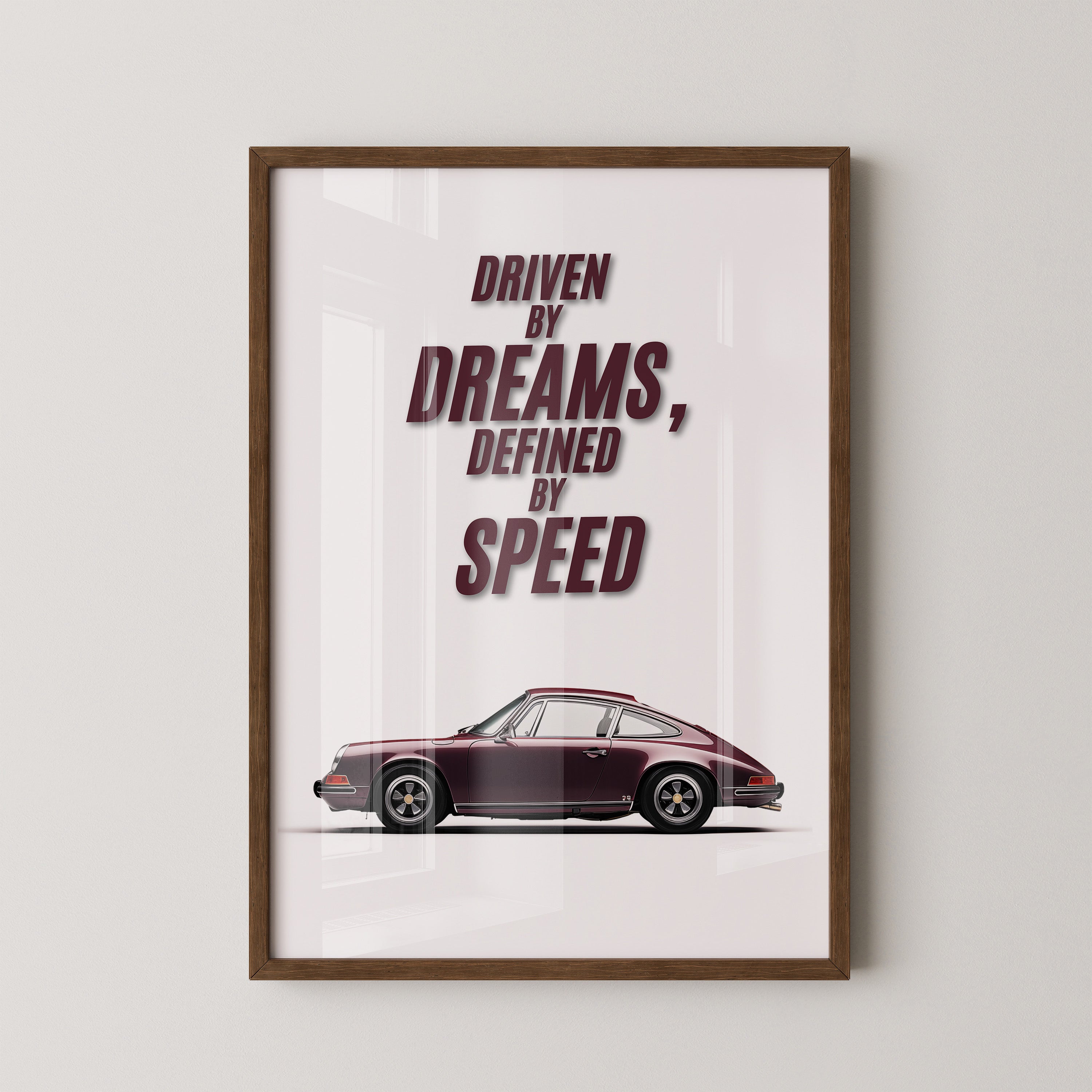 Porsche Auto seitlich Retro