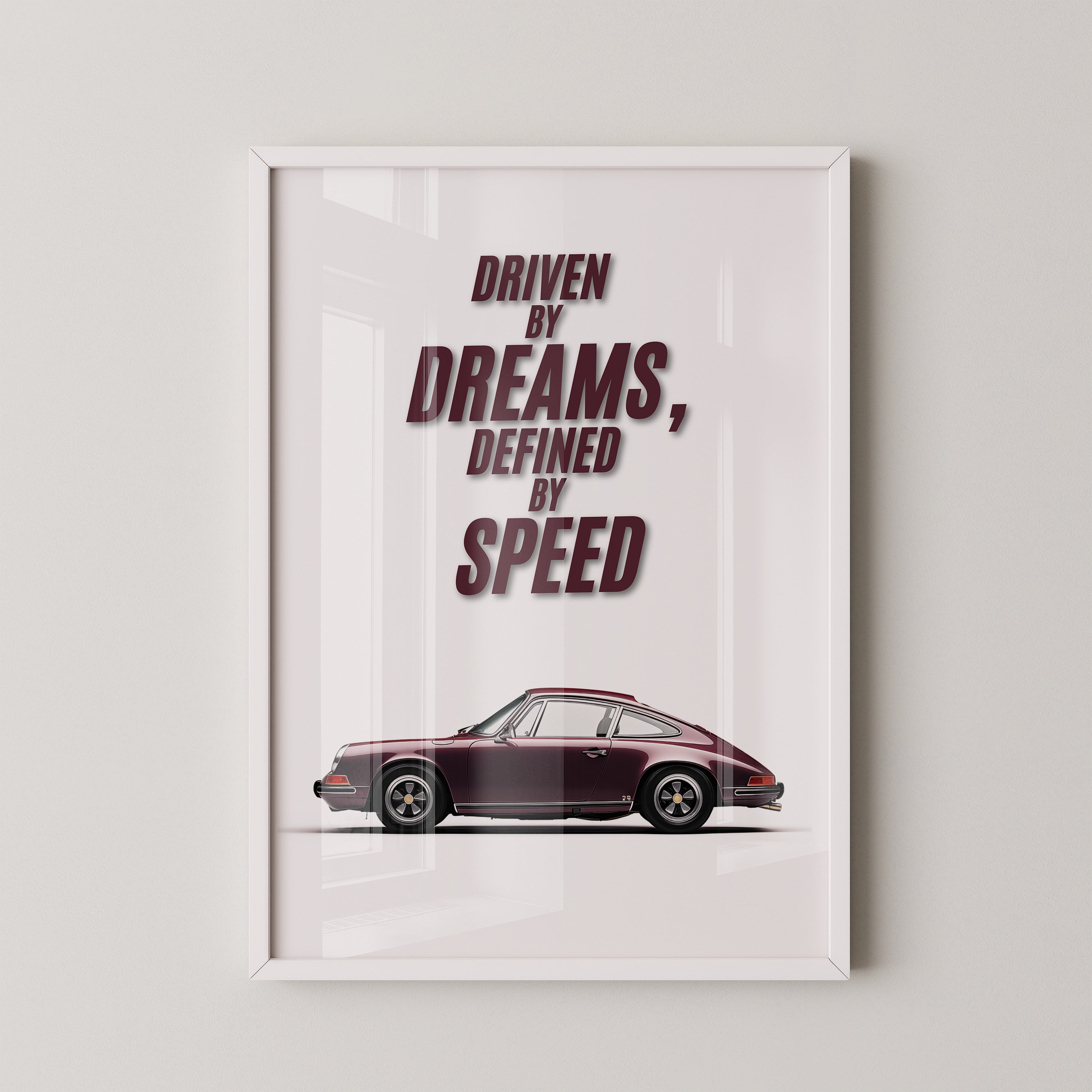 Porsche Auto seitlich Retro