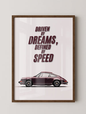 Porsche Auto seitlich Retro