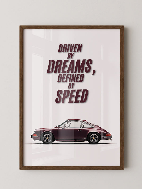 Porsche Auto seitlich Retro