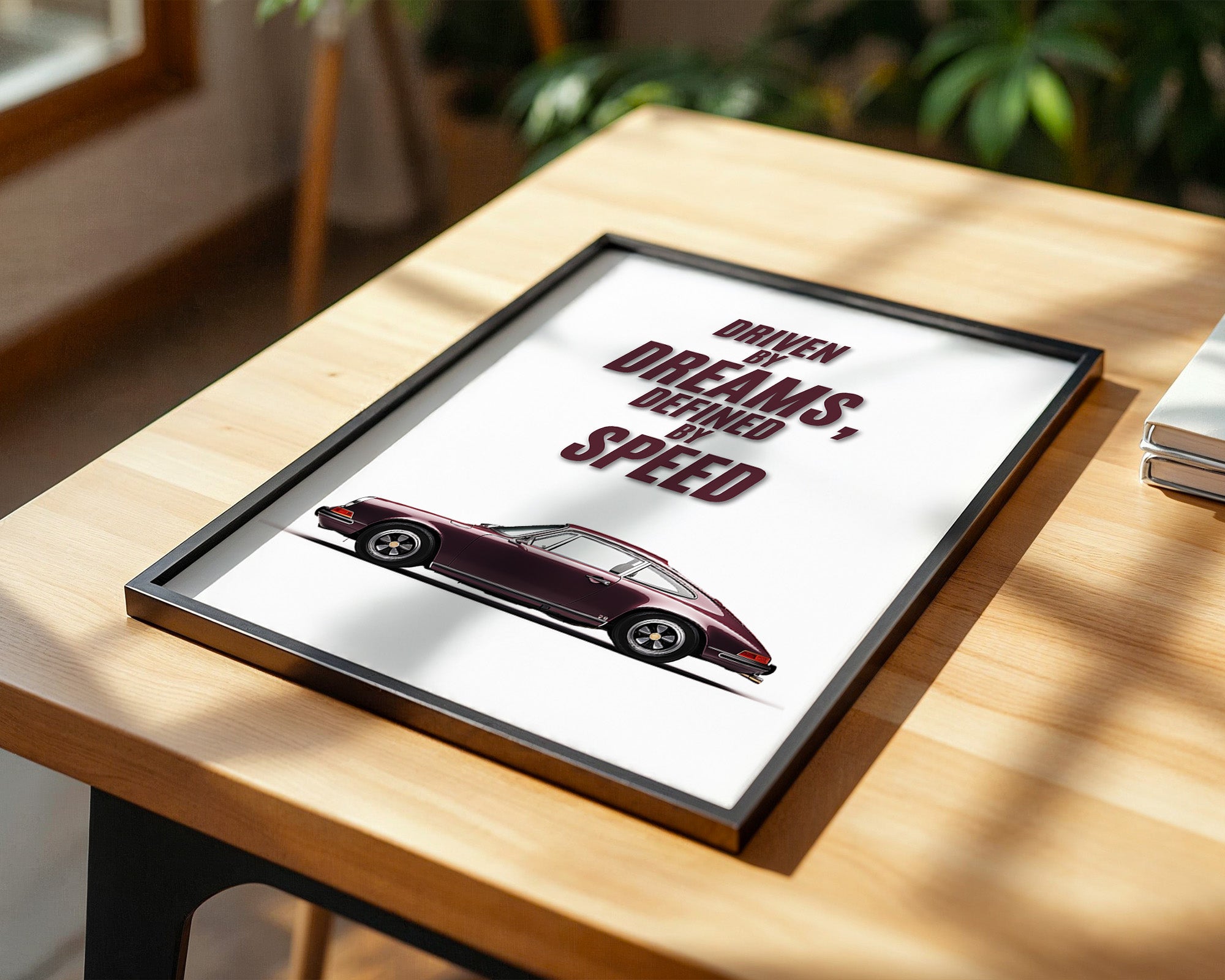 Porsche Auto seitlich Retro