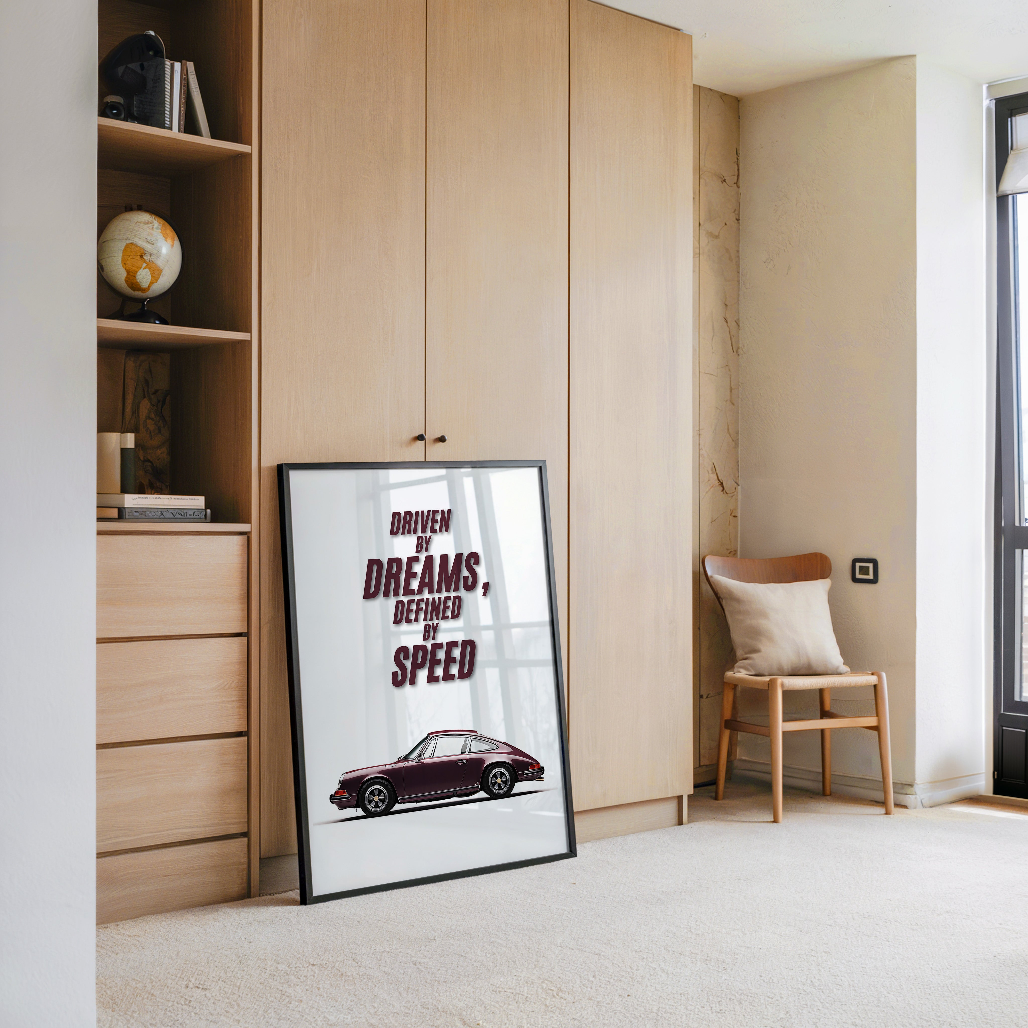 Porsche Auto seitlich Retro