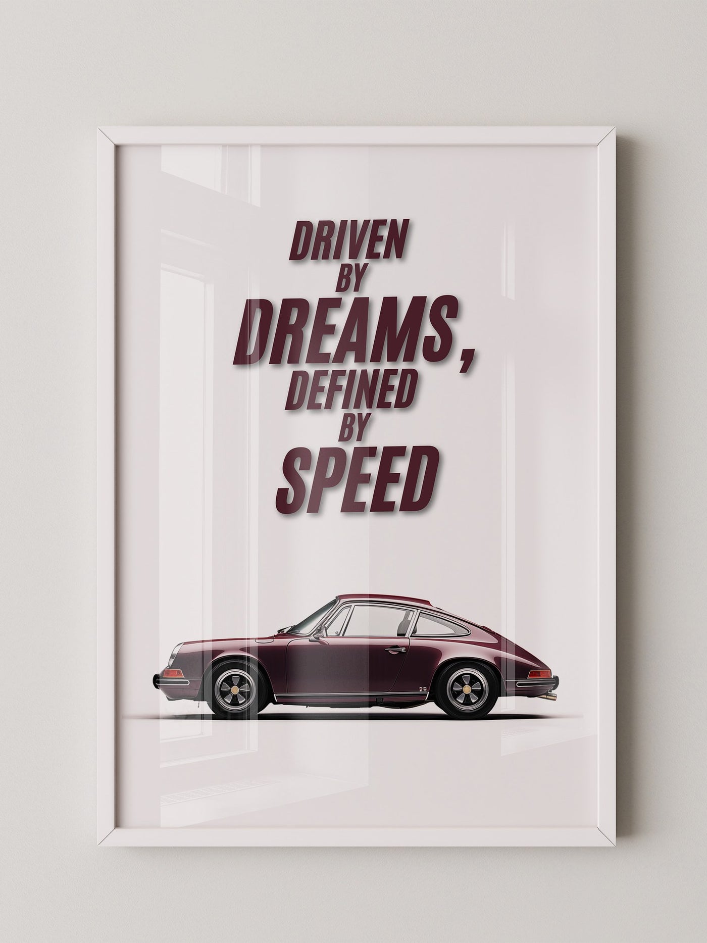 Porsche Auto seitlich Retro
