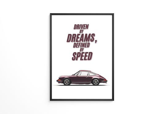 Porsche Auto seitlich Retro