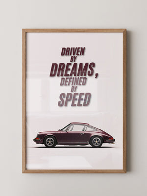 Porsche Auto seitlich Retro