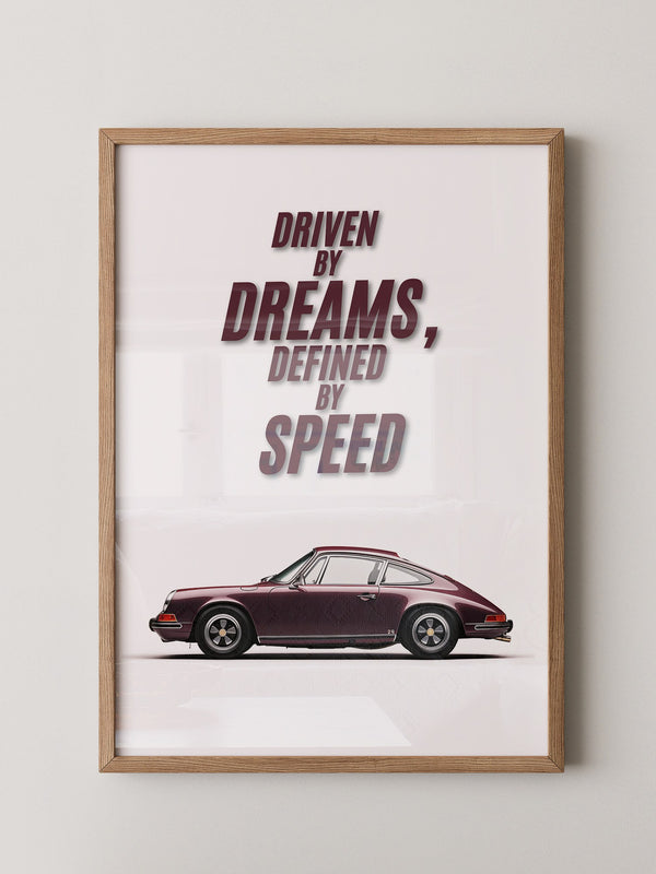 Porsche Auto seitlich Retro