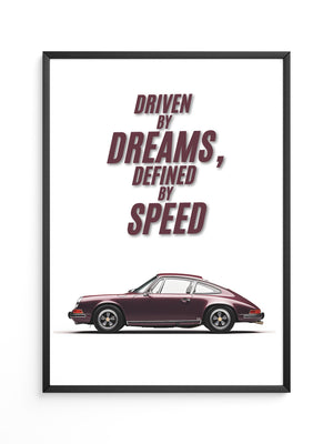 Porsche Auto seitlich Retro