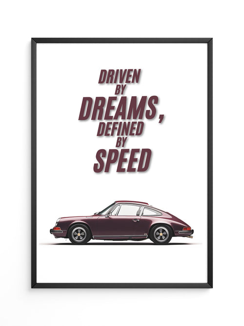 Porsche Auto seitlich Retro