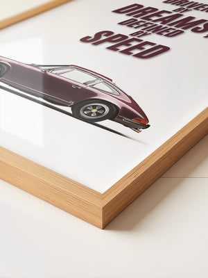 Porsche Auto seitlich Retro