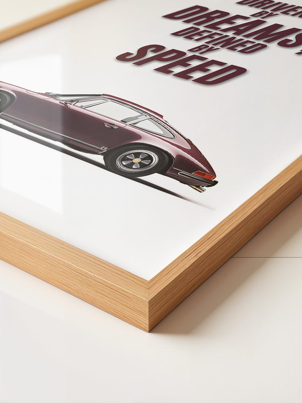 Porsche Auto seitlich Retro