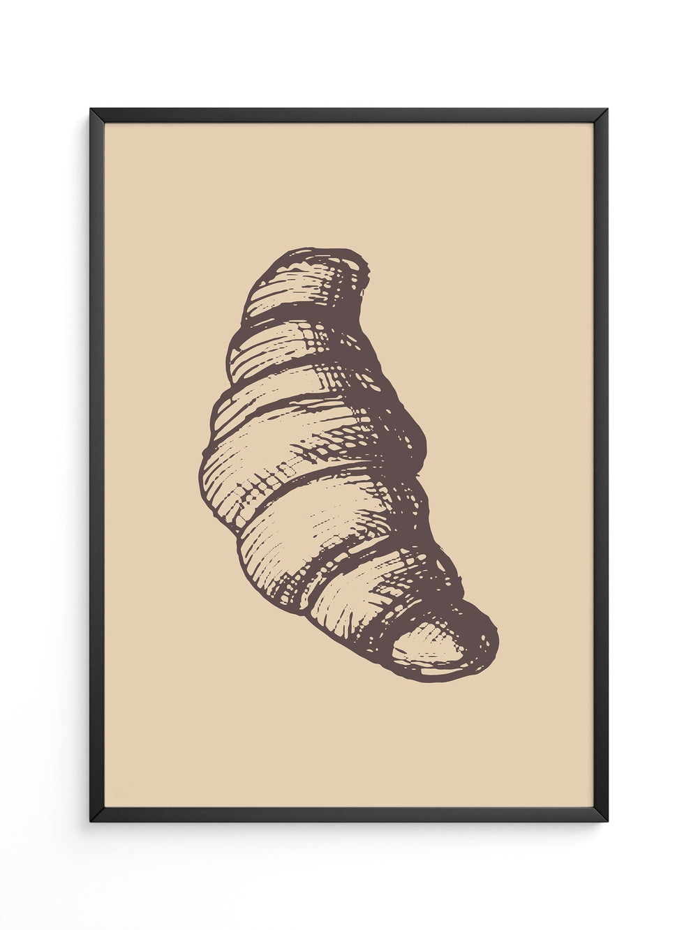 Croissant Vintage-Skizze Beige