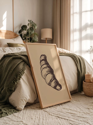 Croissant Vintage-Skizze Beige