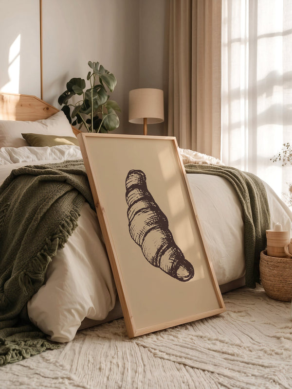 Croissant Vintage-Skizze Beige