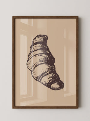 Croissant Vintage-Skizze Beige