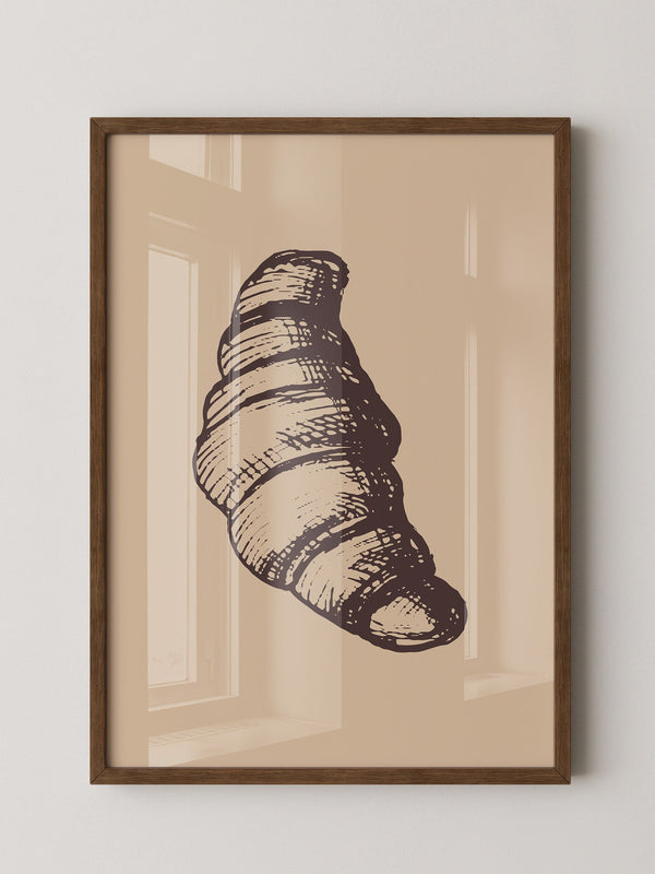 Croissant Vintage-Skizze Beige