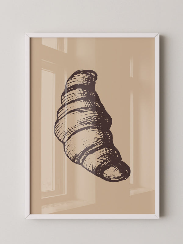 Croissant Vintage-Skizze Beige