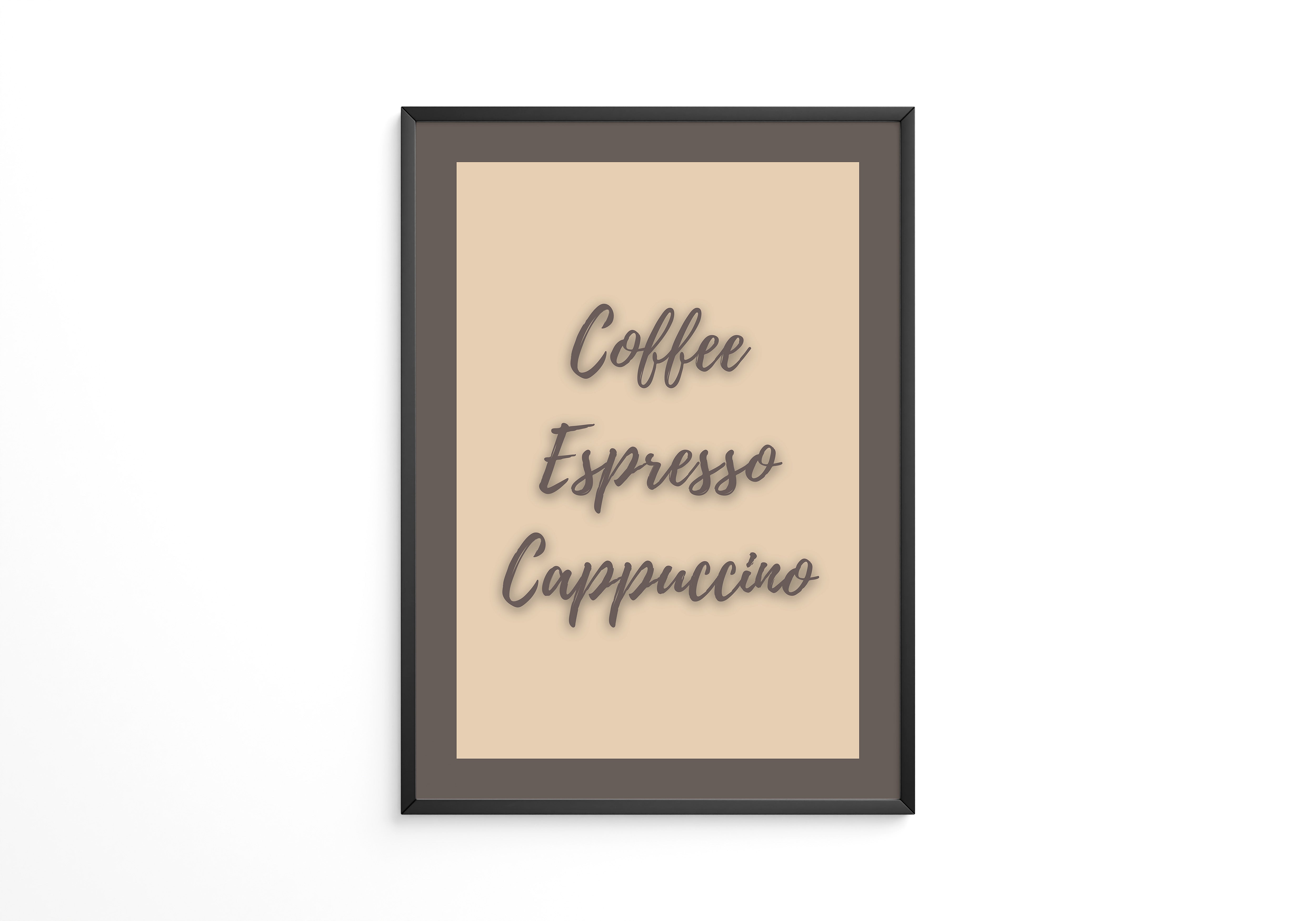Kaffeegenuss Schriftart Braun