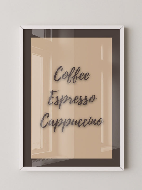 Kaffeegenuss Schriftart Braun