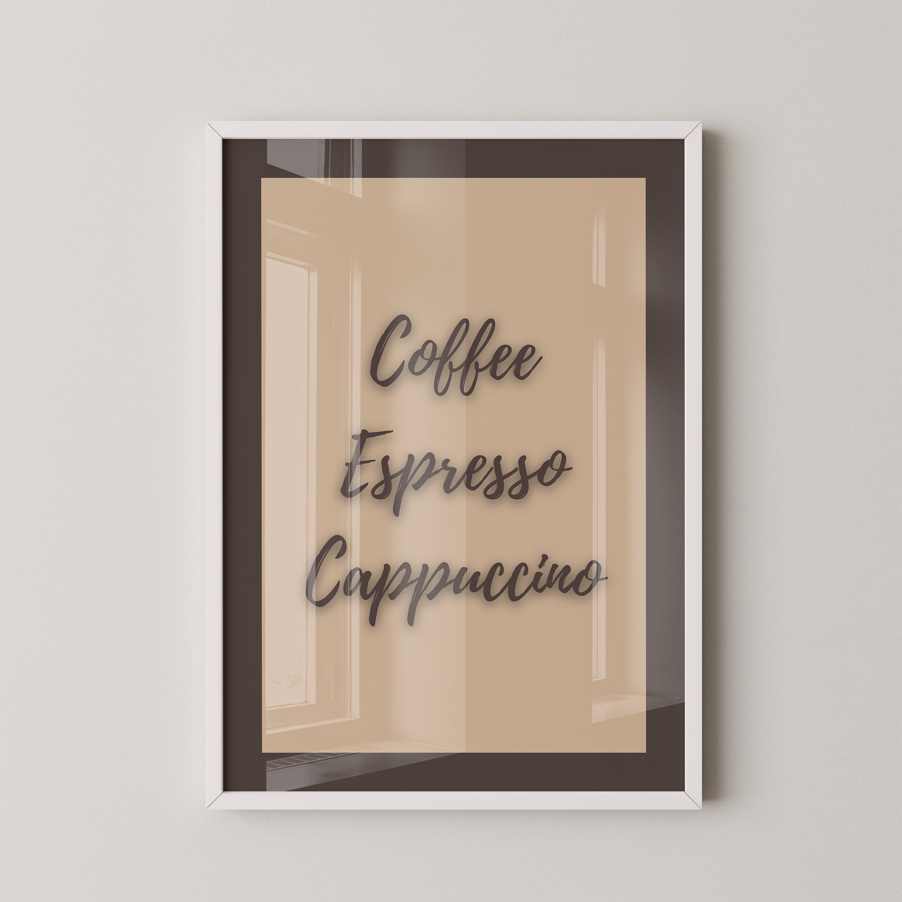 Kaffeegenuss Schriftart Braun