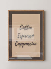Kaffeegenuss Schriftart Braun