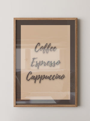 Kaffeegenuss Schriftart Braun