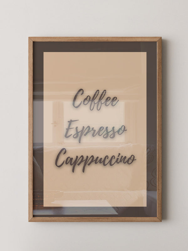 Kaffeegenuss Schriftart Braun