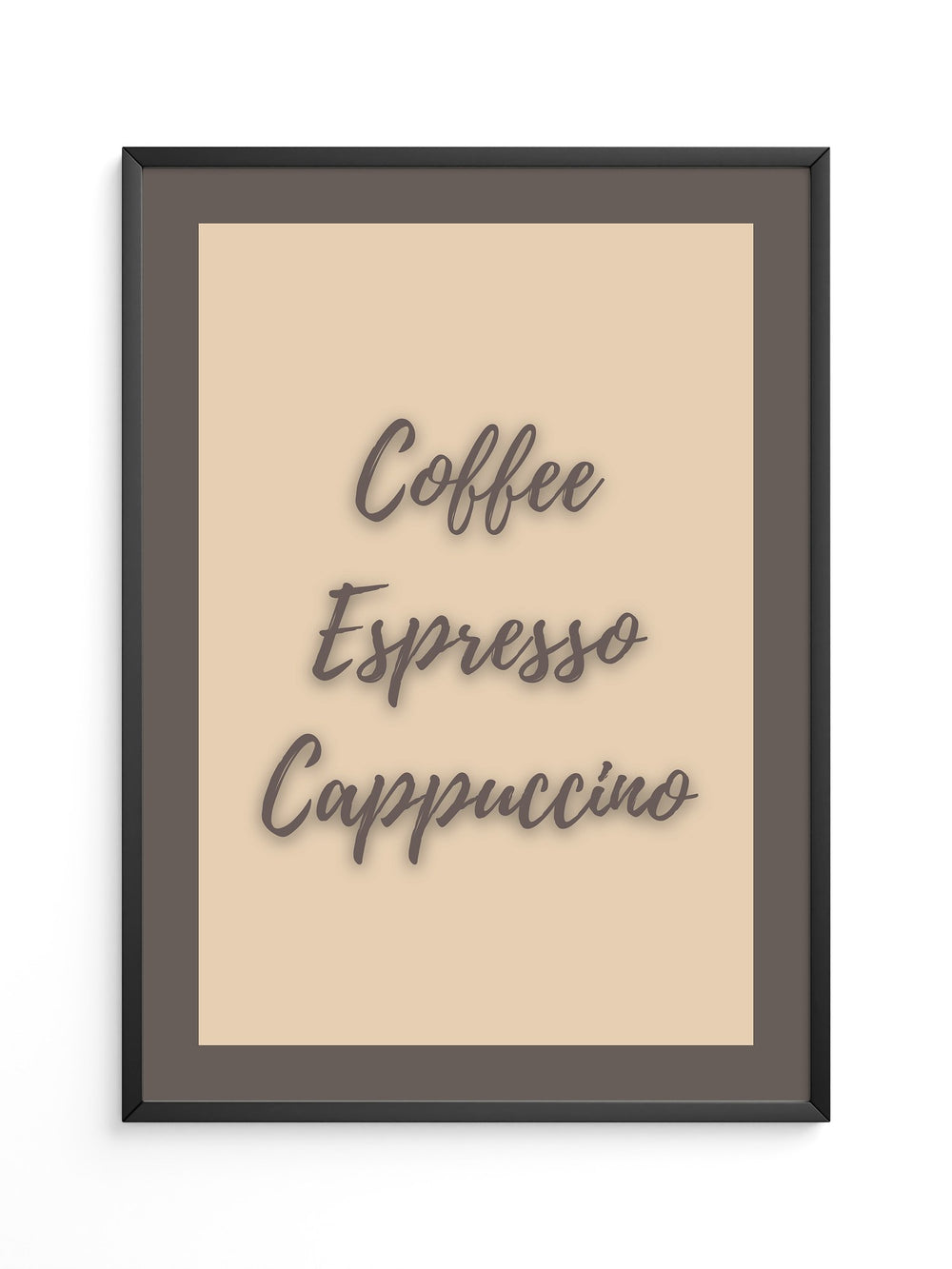 Kaffeegenuss Schriftart Braun
