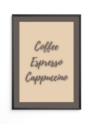 Kaffeegenuss Schriftart Braun