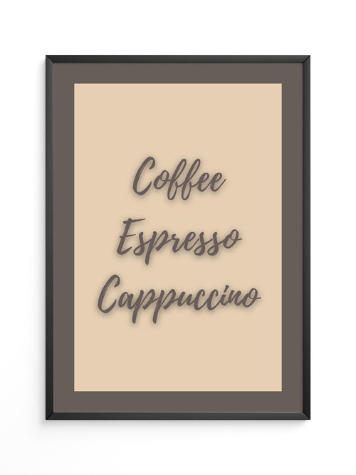 Kaffeegenuss Schriftart Braun