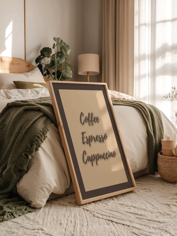 Kaffeegenuss Schriftart Braun