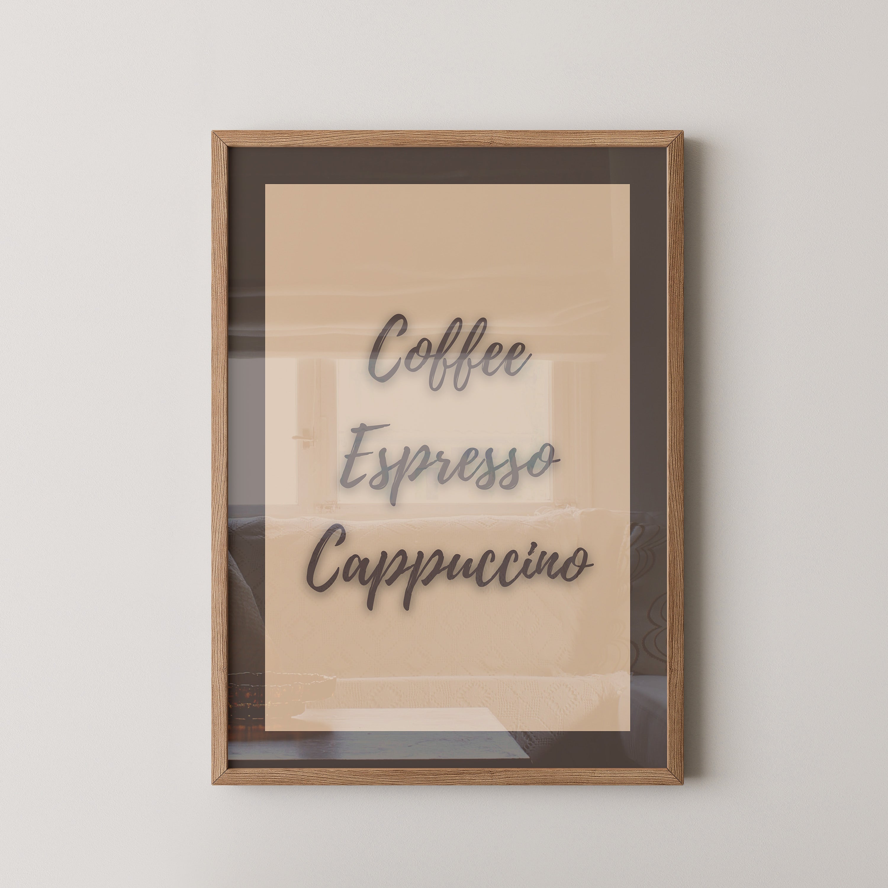 Kaffeegenuss Schriftart Braun