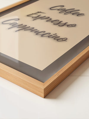 Kaffeegenuss Schriftart Braun