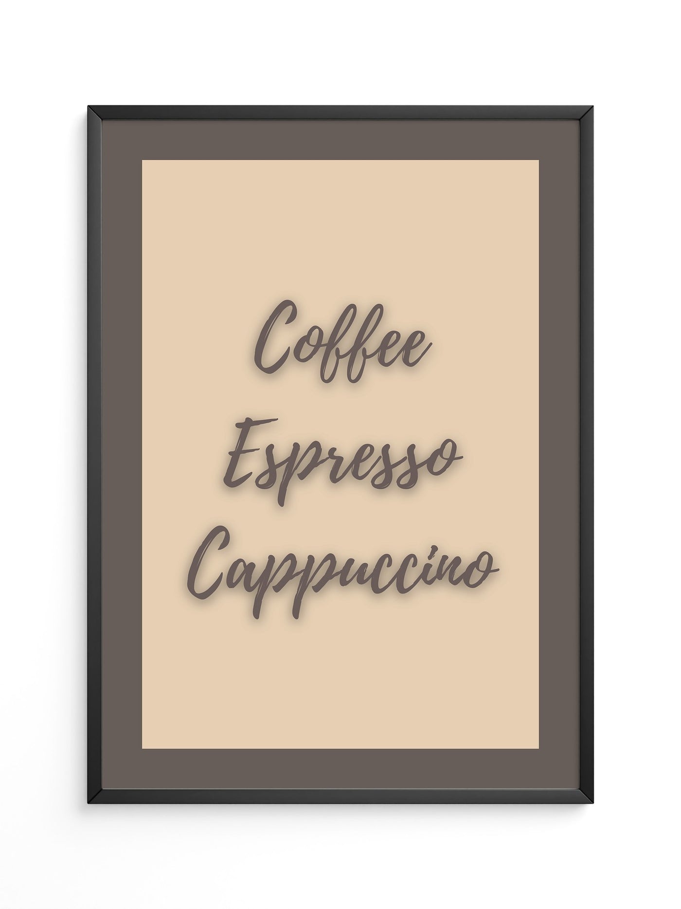 Kaffeegenuss Schriftart Braun