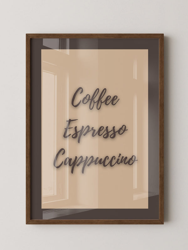 Kaffeegenuss Schriftart Braun