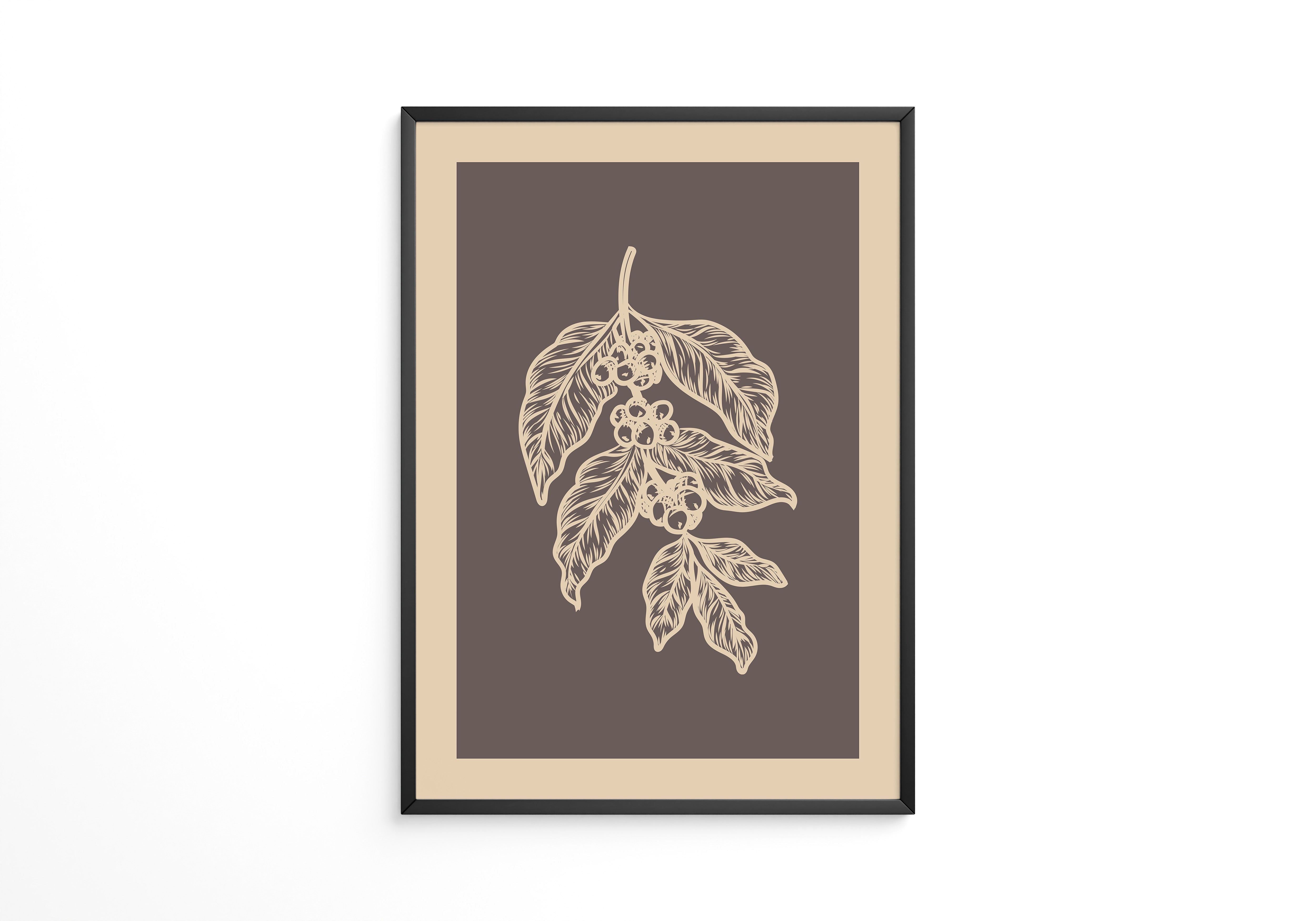 Kaffeezweige Vintage Stil