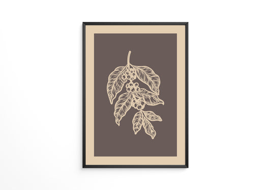 Kaffeezweige Vintage Stil