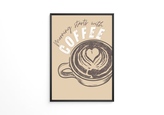 Kaffeetasse Herz Skizze Retro