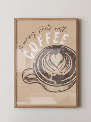 Kaffeetasse Herz Skizze Retro