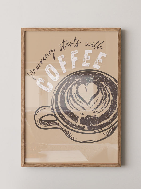 Kaffeetasse Herz Skizze Retro