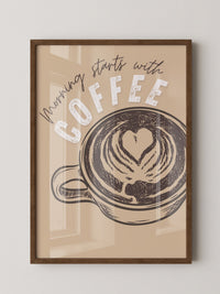 Kaffeetasse Herz Skizze Retro