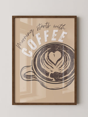 Kaffeetasse Herz Skizze Retro