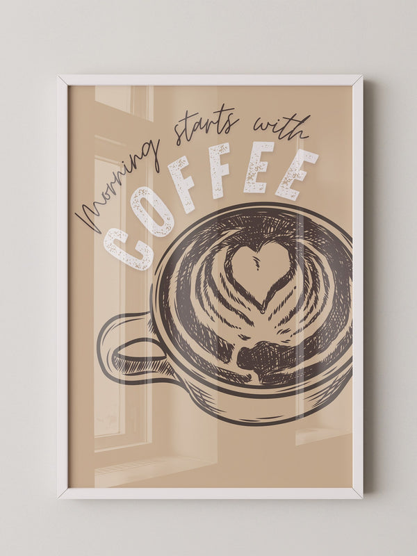 Kaffeetasse Herz Skizze Retro