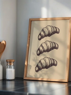 Croissants Vintage Zeichnung