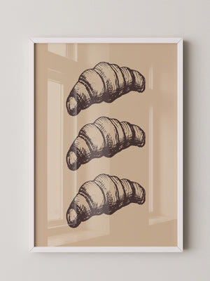 Croissants Vintage Zeichnung