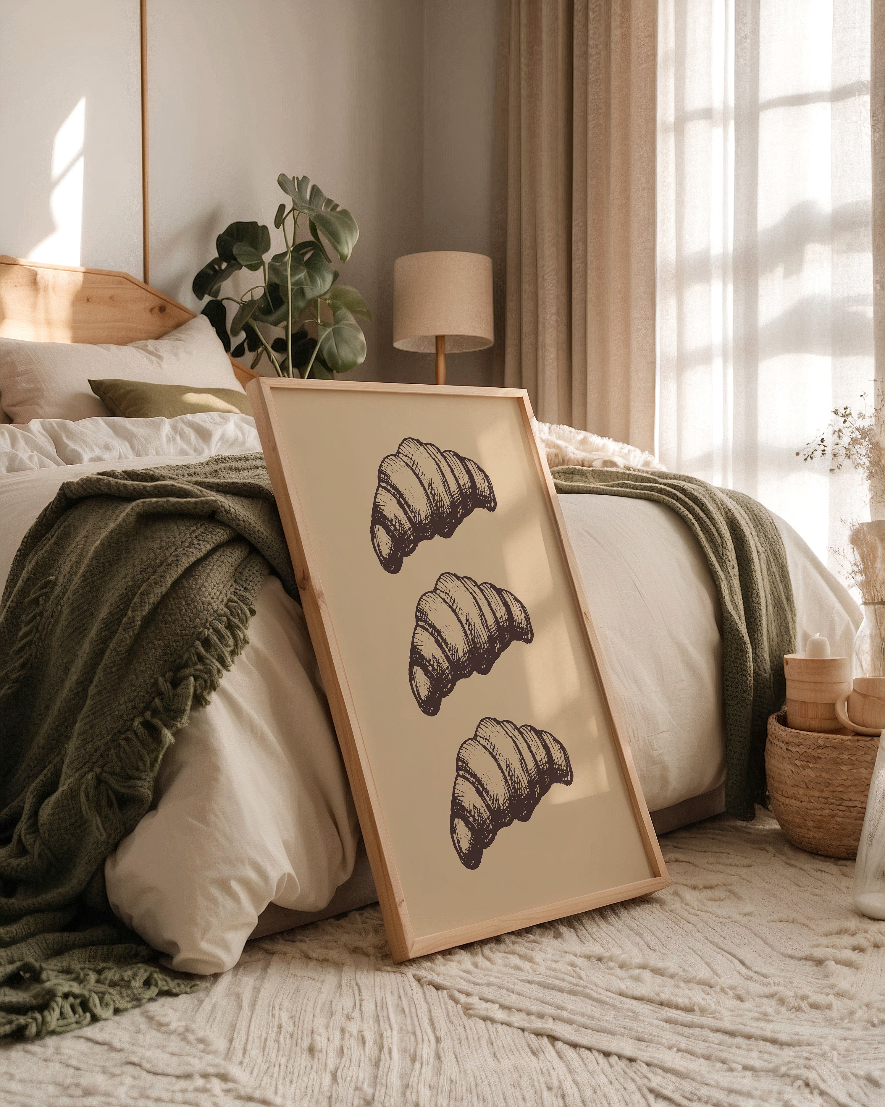 Croissants Vintage Zeichnung