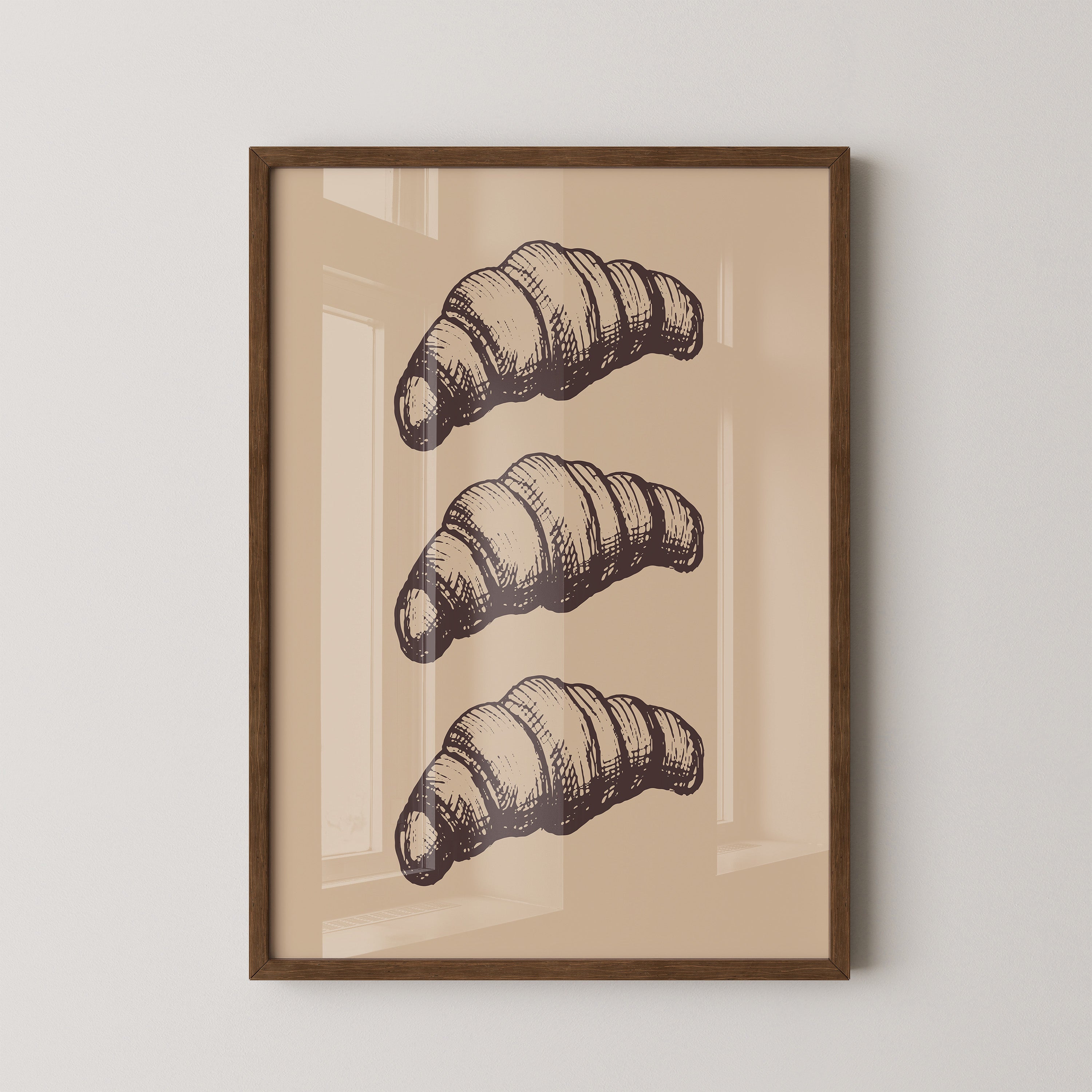 Croissants Vintage Zeichnung