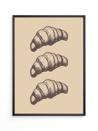 Croissants Vintage Zeichnung