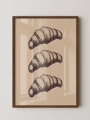 Croissants Vintage Zeichnung