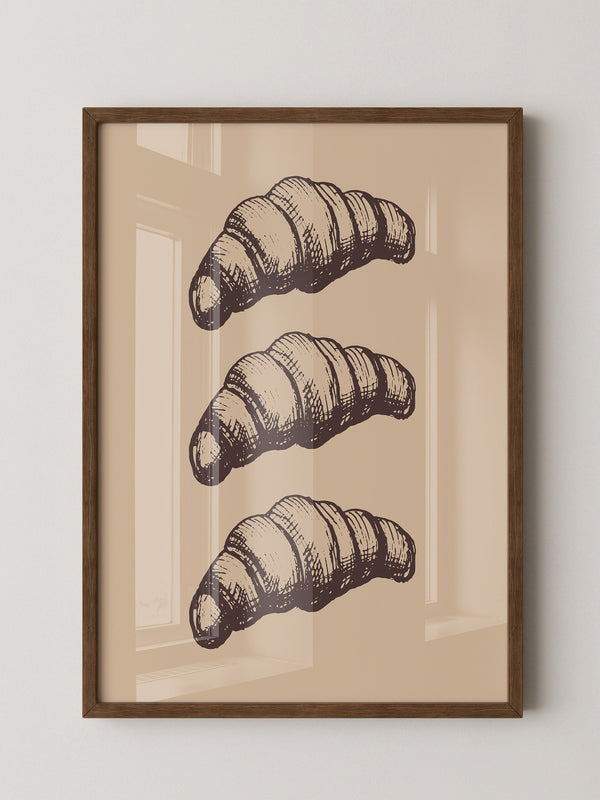 Croissants Vintage Zeichnung